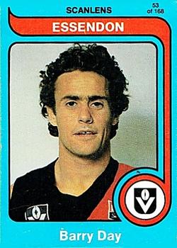 1980 Scanlens VFL #53 Barry Day Front